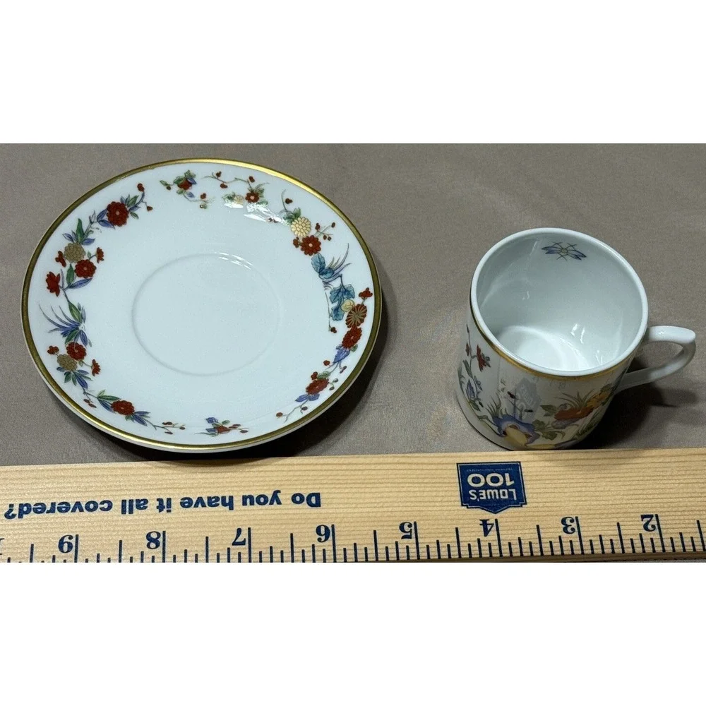 Vista Alegre Demitasse Cup & Saucer Rock Garden‎ From Portugal V1A110